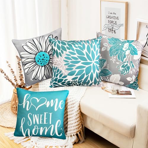 Boho-Leinen Kissenbezüge 4er-Set für Zuhause