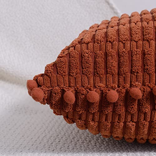 Boho Chic Velvet Cushion Covers with Pom Poms