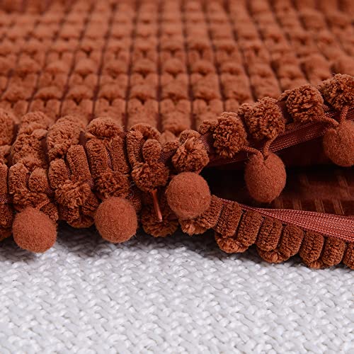 Boho Chic Velvet Cushion Covers with Pom Poms