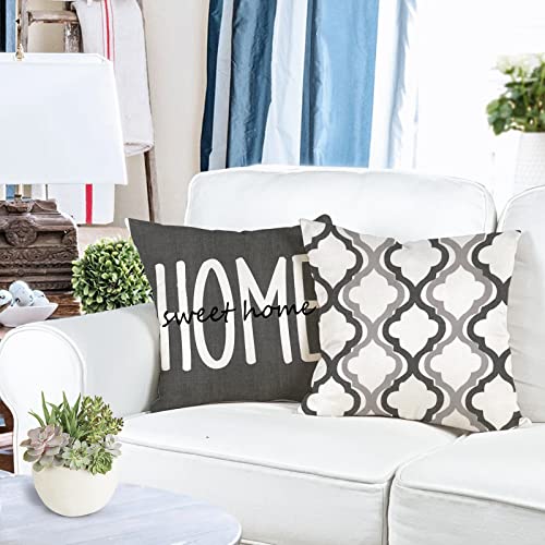 Farmhouse Rustic Linen Pillow Covers Set of 4