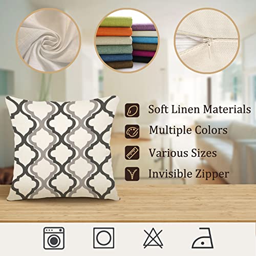 Farmhouse Rustic Linen Pillow Covers Set of 4