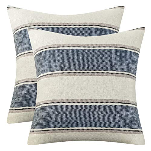 Set of 2 Retro Striped Throw Pillow Covers