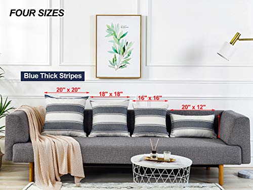 Set of 2 Retro Striped Throw Pillow Covers