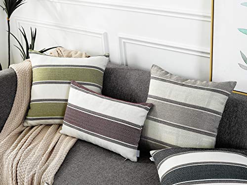 Set of 2 Retro Striped Throw Pillow Covers