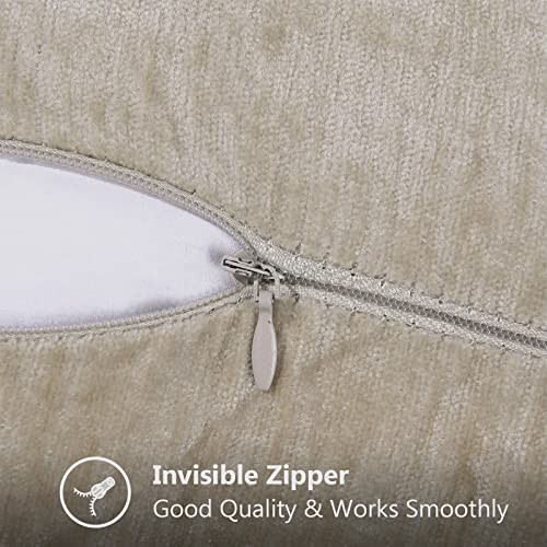 Chenille Velvet Throw Pillow Covers Set of 2