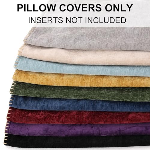 Chenille Velvet Throw Pillow Covers Set of 2