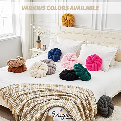 Soft Ivory Knot Decorative Throw Pillow 14 Inch