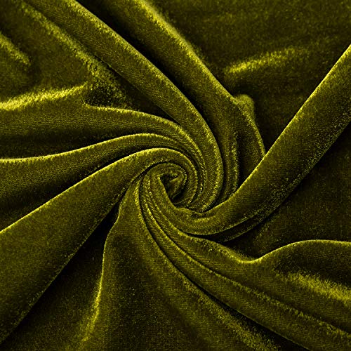 Olive Green Velvet Throw Pillow Covers - 2 Pack