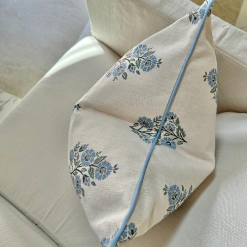 Camille Floral Blockprint Throw Pillow Cover