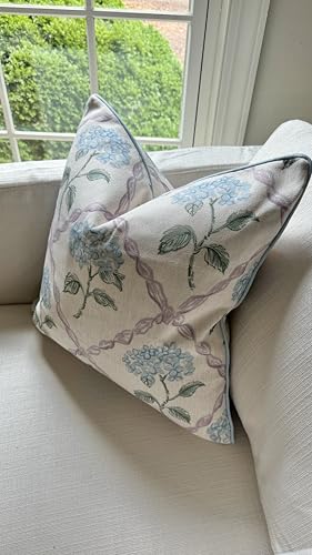 Emma Hydrangea Floral Throw Pillow Cover