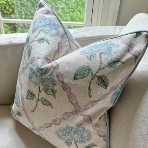 Emma Hydrangea Floral Throw Pillow Cover
