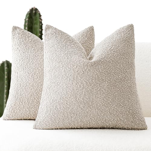 Oatmeal Couch Pillow Covers, Set of 2, 45.7 cm