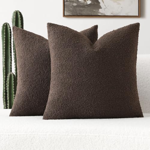 Bouclé Decorative Cushion Covers - Set of 2