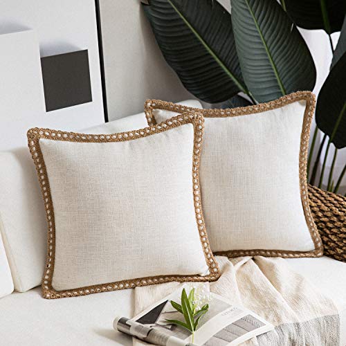 Farmhouse-Style Decorative Pillow Covers, 2-Pack
