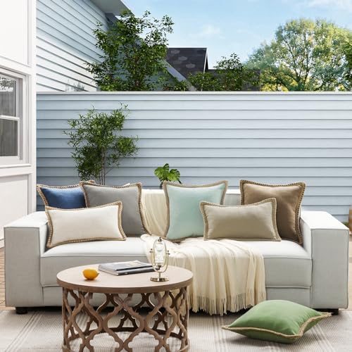 Farmhouse-Style Decorative Pillow Covers, 2-Pack