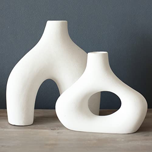 Minimalist Nordic Donut Vase Set of 2