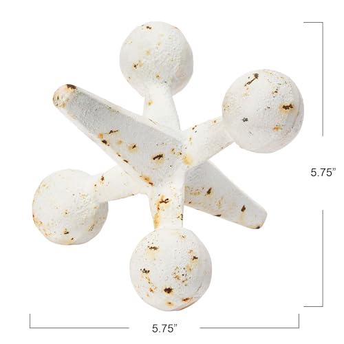 Creative Co-Op Cast Iron Jack Accent, White