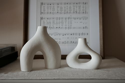 Minimalist Nordic Donut Vase Set of 2