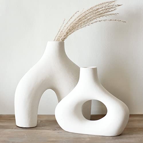 Minimalist Nordic Donut Vase Set of 2