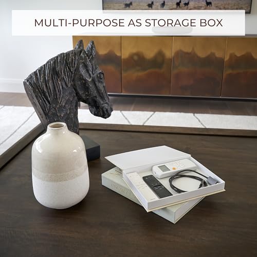 ZICOTO Beautiful Decorative Books - Set of 2 Linen Boxes Enhance Your Coffee Table, Bookshelf or Mantle Decor - Stylish Fake/Faux Books for Modern Home Decoration, Photo Storage and as a Keepsake Box