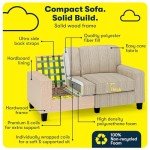 Beige Modern Sofa with Tool-Free Assembly