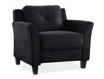 Harrington Armchair - Black, 35.4"W x 32"D x 32.7"H