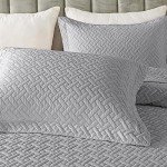 Light Grey Reversible Quilt Set for All Seasons