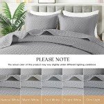 Light Grey Reversible Quilt Set for All Seasons