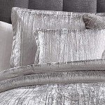 Turin 7-Piece Queen Comforter Set in Silver