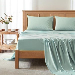 Cooling Deep Pocket Sheet Set, King Size, Aqua