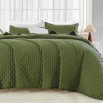 Olive Green California King Quilt Bedding Set
