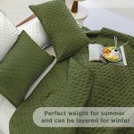 Olive Green California King Quilt Bedding Set