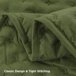 Olive Green California King Quilt Bedding Set