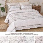 Bohemian White Quilt Set - Queen Size 3 Pieces