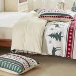 Reversible Christmas Duvet Cover Set, Queen Size