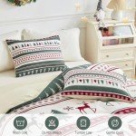 Reversible Christmas Duvet Cover Set, Queen Size