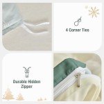 Reversible Christmas Duvet Cover Set, Queen Size