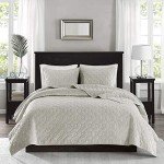 Madison Park Harper Ivory Quilt Set, 3 Piece