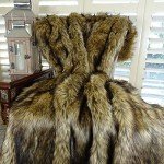 Braun Faux Fur Designer Throw Blanket - Thomas Collection
