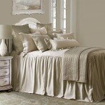 Light Tan Bedspread Set with Gathered Skirt