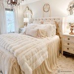 Light Tan Bedspread Set with Gathered Skirt
