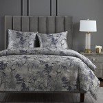 Modern Floral Jacquard Super King Duvet Cover Set