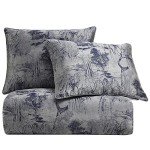 Modern Floral Jacquard Super King Duvet Cover Set