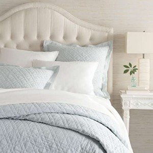 Washed Linen Sky Blue Twin Quilt by Pine Cone Hill