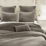 Taupe Stonewashed Cotton Velvet Twin Quilt