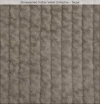 Taupe Stonewashed Cotton Velvet Twin Quilt