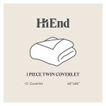 Rustic Stonewashed Cotton Bedspread & Tote Set