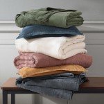 Rustic Stonewashed Cotton Bedspread & Tote Set