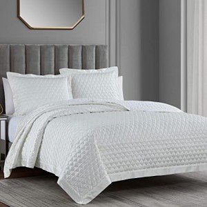 HiEnd Accents Satin Quilt, Super King, White