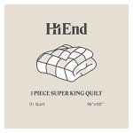 HiEnd Accents Satin Quilt, Super King, White